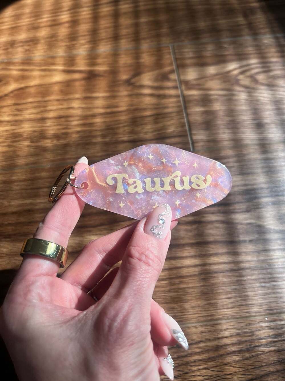 Taurus Zodiac Motel Keychain